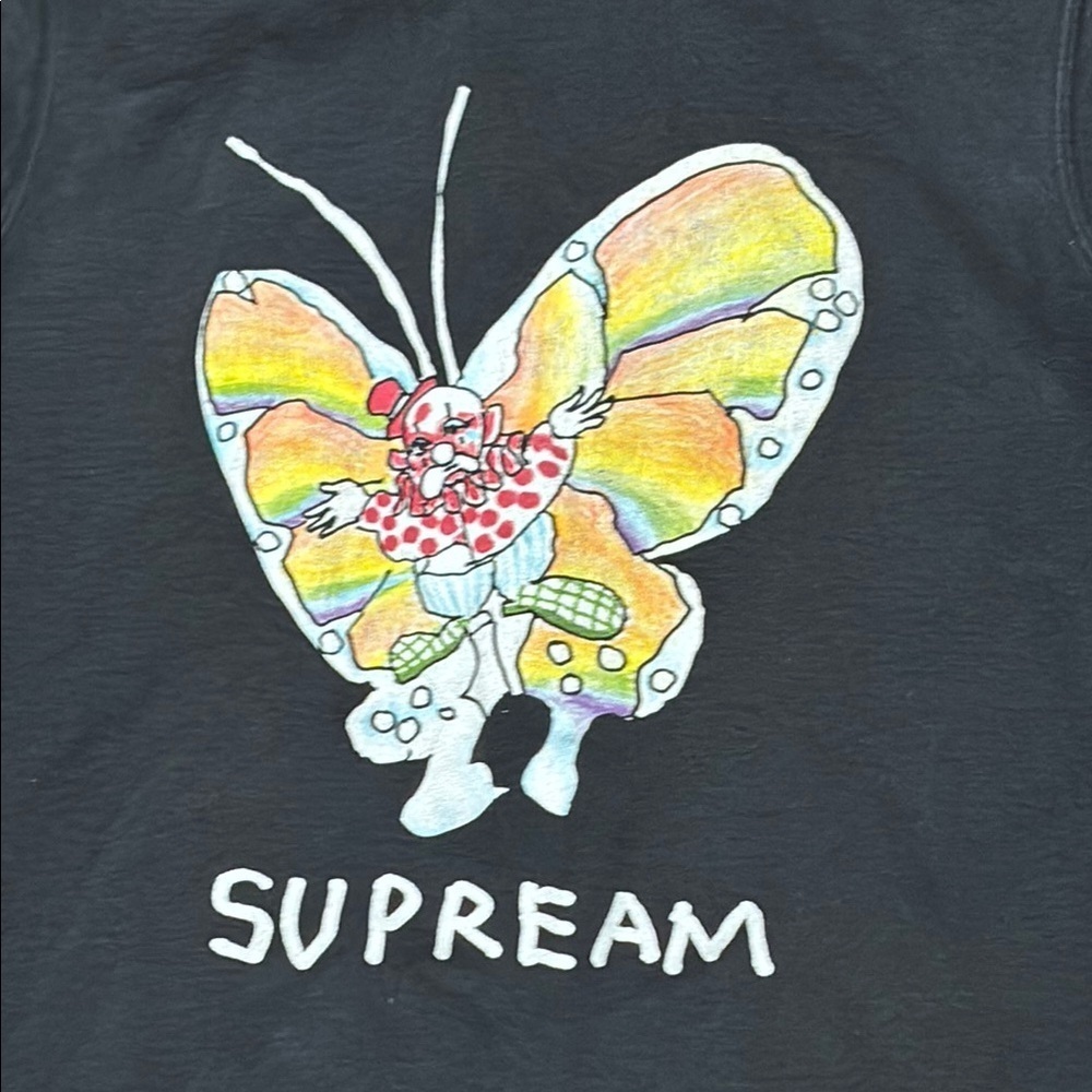 Supreme Butterfly Graphic Full Zip Hoodie Black Size Medium Made in Canada - Picture 2 of 11